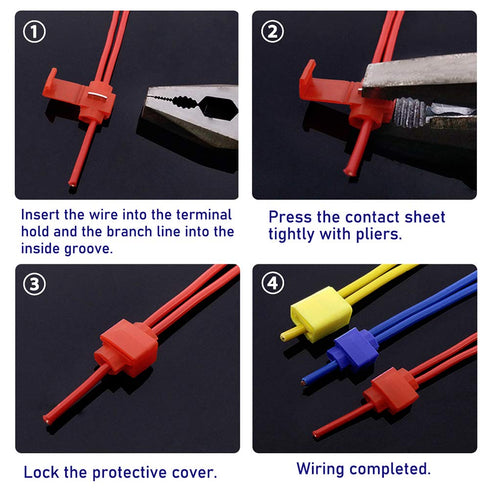 160pcs T-Tap Quick Splice Connector Kit, 60Set T-Tap Wire Connectors with Insulated Male Quick Disconnect