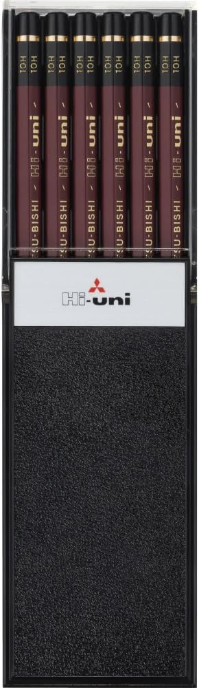 Uni Wooden Pencil, 10H, Box of 12 (HU10H)