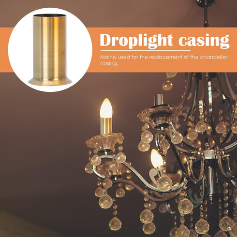 10Pcs Flanging Sleeve for Crystal Chandelier Accessories Lamp Base Sleeve for European Retro Chandeliers Heat Resistant