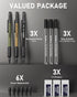 Nicpro 3 PCS 1.3 mm Mechanical Pencil Set, 3 Colors with 36 Lead Refill, Heavy Duty Carpenter Pencil