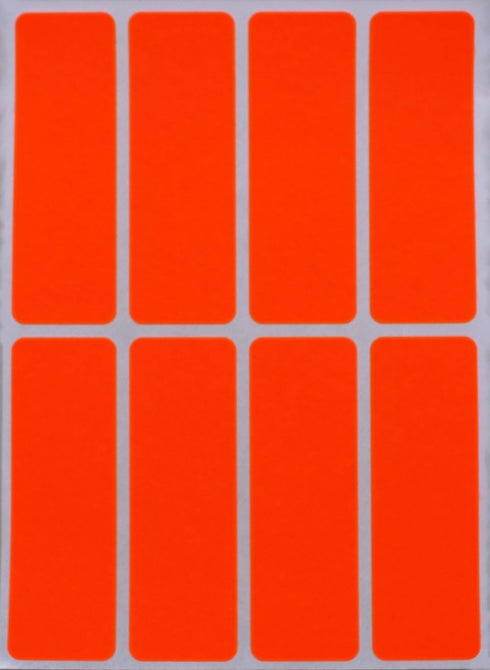 Royal Green Rectangular Stickers - Color Coded Writable Labels for Organizing, 120-Pack (Neon Red)