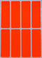 Royal Green Rectangular Stickers - Color Coded Writable Labels for Organizing, 120-Pack (Neon Red)