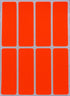 Royal Green Rectangular Stickers - Color Coded Writable Labels for Organizing, 120-Pack (Neon Red)