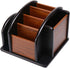 Wooden Desk Organizer, Wood Desktop Storage Organizer for Office Supplies, Remote Control Caddy Holder (Desk