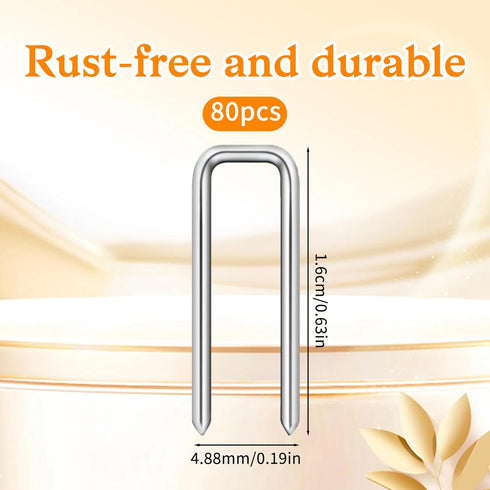 Fibraze 80 PCS Plantation Shutter Repair Kit Plantation Shutter Pins Parts Silver Missing Metal Indoor Louver Staples