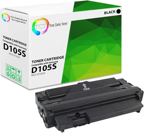 TCT Premium Compatible Toner Cartridge Replacement for Samsung MLT-D105S Black - 1,500 Pages for ML-1910, 1911, 1915,