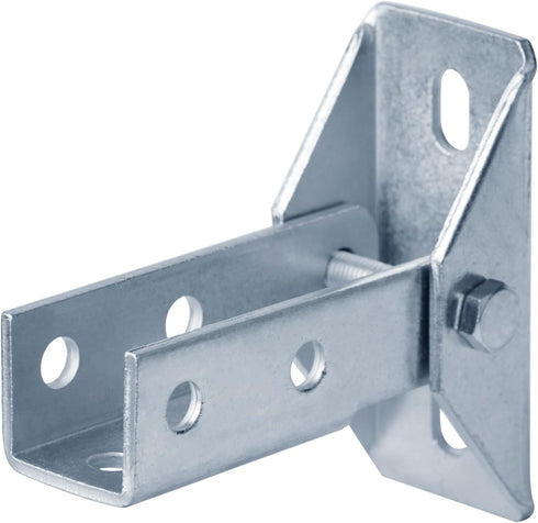 2 Pcs Adjustable Brace Fitting for 1/2" Bolt in 1-5/8" Strut Channel, 5mm Thickness, Electrogalvanized