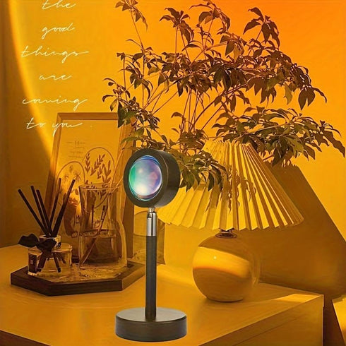 ZIRIKEDAI Sunset Projector,180 Port,Sunset Lamp Degree Rotation Sun Projection Light Led Night Light Floor Lamp