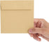 Juvale 100-Pack 5.5x5.5 Square Envelopes, Brown Kraft Paper for Greeting Cards & Invitations
