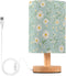 ALAZA Bedside Table Lamp for Bedroom Daisy Floral Nightstand LED Light Lamps