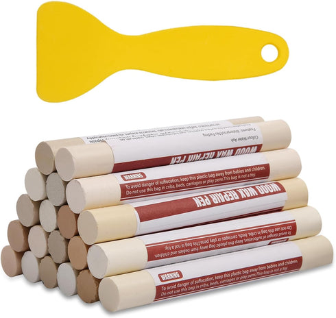 YIEMI Wood Filler Sticks 20 Colors Repair Wax Sticks Kit Furniture Touch Up