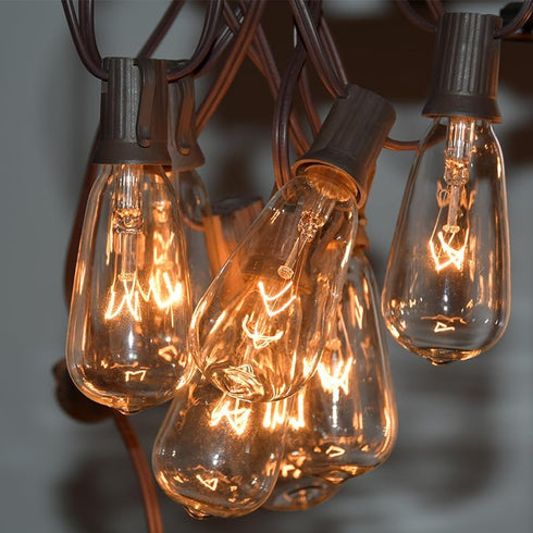 10-Pack Bulbs, 7-watt E17 ST40 Bulbs Bulb SUNSGNE Edison Light Screw Base Replacement Clear Glass Incandescent Light