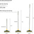 2 1 53.5" 120Rotating in Cleaning Floor Scrub Brush Floor Brush Scrubber New Upgraded Long Handle Grout Brush Scrape
