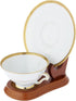 Bard's Elevated Saucer Walnut MDF Cup and Saucer Stand, 4" H x 4.25" W x 6" D