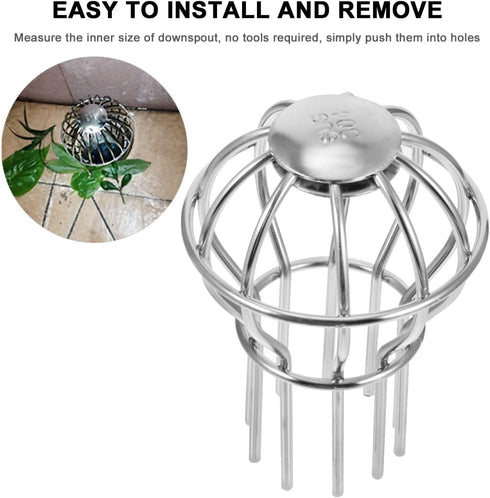 DOITOOL 4inch Leaf Filter Gutter Protection - Anti Clogging Stainless Steel Gutter Strainer for Outdoor Drain Cover