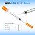 CAILOS 1ml 30 Gauge Syringes, 1cc 5/16 Inch Lab Disposable Supplies, Pack of 100 for Refilling or Dispensing