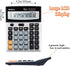 M&G Desk Calculator, 12 Digit Extra Large LCD Display, Dual Solar Power and Battery for Office Home School