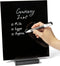Black Acrylic Dry Erase Board with Stand, 10"x12" Desktop Whiteboard with Marker, Small Erasable Blackboard for Home