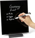 Black Acrylic Dry Erase Board with Stand, 10"x12" Desktop Whiteboard with Marker, Small Erasable Blackboard for Home