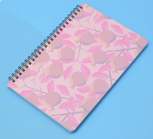 Yansanido Spiral Notebook, 4 Pcs A5 Thick Leaves Design Hardcover, 8mm Ruled, 4 Color, 80 Sheets - 160 Pages Journals