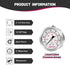 0-160psi/kpa Glycerin Filled Pressure Gauge, 2-1/2" Dial Size, Stainless Steel Case, with Vent Valve, 1/4" NPT Center Back Mount, 2-1-2% Accuracy, for Measuring Gas Liquid Pressure