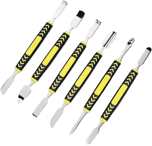 CTWHA 6PCS 5.9x0.43x0.29 inch Small Double Ended Metal Pry Bar Disassembly Tool Set