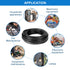 50FT 22AWG 22 Gauge 3 Conductor Electrical Wire, Black PVC Stranded Tinned Copper 3 Wire Cable, 22/3 Cord