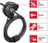Master Lock Black Python Bike Lock with Key, 6 Feet Long, Adjustable Metal Cable Lock
