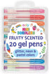 Ooly Scented Mini Doodlers Gel Set of 20 Pens, Glitter, Neon and Pastel Scented for Kids and Adults Art Supplies