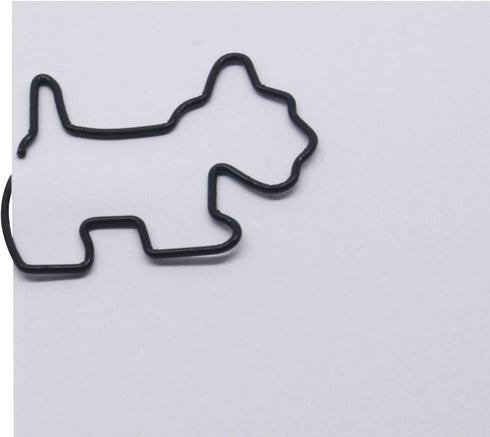 Scottish Terrier/Schnauzer Shaped Paper Clips, 100 Count, Great for Collectors or Office Gift, Tin