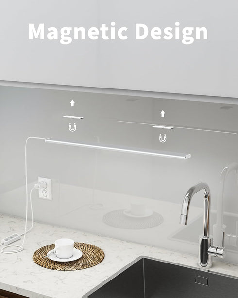 16inch Closet Dimmable 3000K Counter ASOKO Under Cabinet Lights, Upgrade LED Light with Warm White and Memory Function