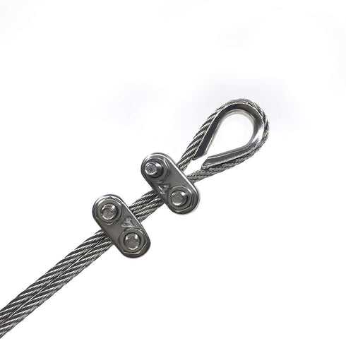 24PCS M4 5/32 Inches Stainless Steel Wire Rope Cable Clip Clamp
