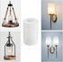 MISUOVERRE 2 pack, 1-5/8-inch 4, 6.5" Frosted Glass Lamp Shade, Pendant Light Shade Cylinder Glass Shade Replacement