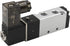 Baomain Pneumatic Solenoid Air Valve 4V110-06 DC24V, 5 Way 2 Position PT1/8" Internally Piloted Acting Type