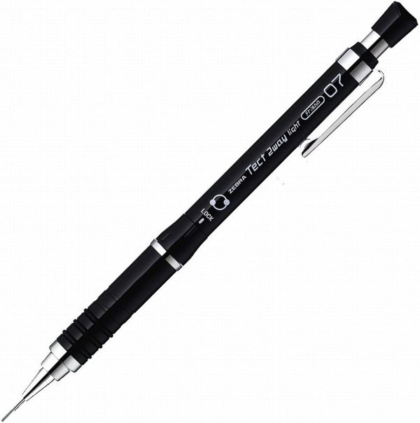 Zebra Tect 2 Way Light Mechanical Pencil, 0.7mm, Black Body (MAB42-PBK)