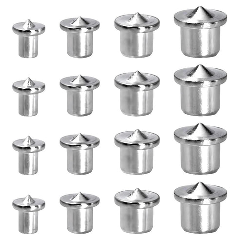 16Pcs Dowel Pin Centers Drilling Tool Set, Steel Doweling Centering Pins for Woodworking Accessories