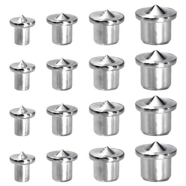 16Pcs Dowel Pin Centers Drilling Tool Set, Steel Doweling Centering Pins for Woodworking Accessories