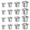 16Pcs Dowel Pin Centers Drilling Tool Set, Steel Doweling Centering Pins for Woodworking Accessories