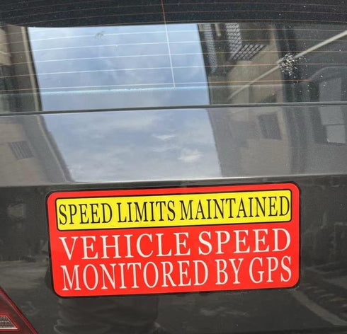 koukju 9"X4" 2 Pack Speed Limit Car Sticker -Vehicle Speed is Monitored by GPS Speed Limits are maintained, Reflective
