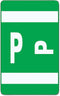 Smead 67186 Alpha-Z Color-Coded Second Letter Labels, Dark Green, 100/Pack