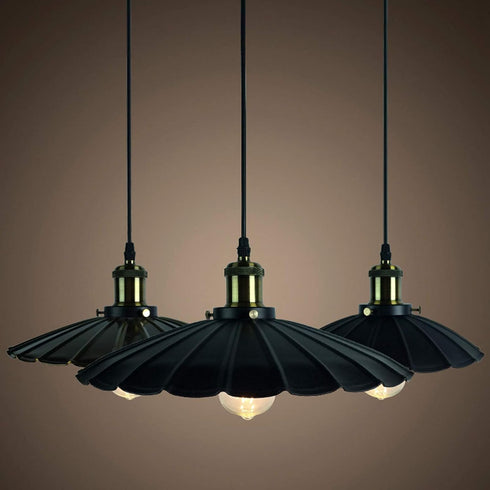 TOPINCN Industrial Metal Retro Pendant Practical Light Vintage UmbrellaShape Suitable Restaurants Halls Living