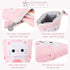iSuperb Cute Cat Telescopic Pencil Pouch Case with Zipper, Canvas Stationery Box for Kids, 7.5 x 4.9 x 3.0 inch