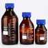 stonylab 500 ml Amber Borosilicate Glass Storage Bottles with GL45 Screw Cap, 1 Pack for Lab Reagent Media