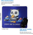 Cute Panda Mouse Pad, 12x10 Inches Office Gaming Anime Eating Pizza Mousepad