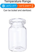 PATIKIL 100pcs 6ml Glass Vials, Small Empty Sample Bottles with Caps, Rubber Stopper, Injection Port for Lab