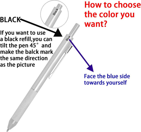 YOUMI 4 in 1 Multicolor Pen, Multifunction with Metal Cased 0.5mm Mechanical Pencil and Ballpoint Pens