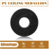 2 Pack 10" 3.5" Black Ceiling Medallion for Light Fixtures and Ceiling Fans Chandeliers Od x ID(Elegant)