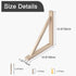 2 Pack 12.5 Inch OVOV Wall Mount Wood Shelf Bracket Triangle Wooden Shelf Brackets for Plank Sconce Plug in Pendant