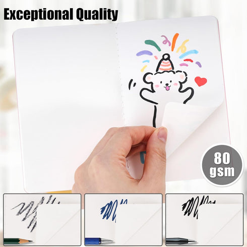 Koogel 40PCS Mini Blank Notebooks, 3.5 x 5.5 Inch Notepads in 20 Colors for Students, Travelers, School Supplies, Office