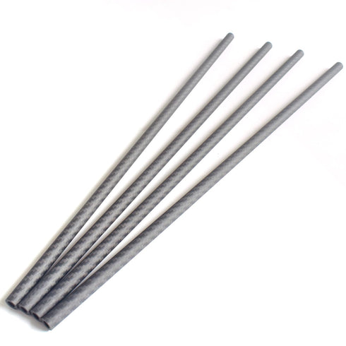 4pcs 2MM Wall Thick Carbon Fiber Tube, 10x6x420MM, 3K Roll Wrapped Twill Matte Finish